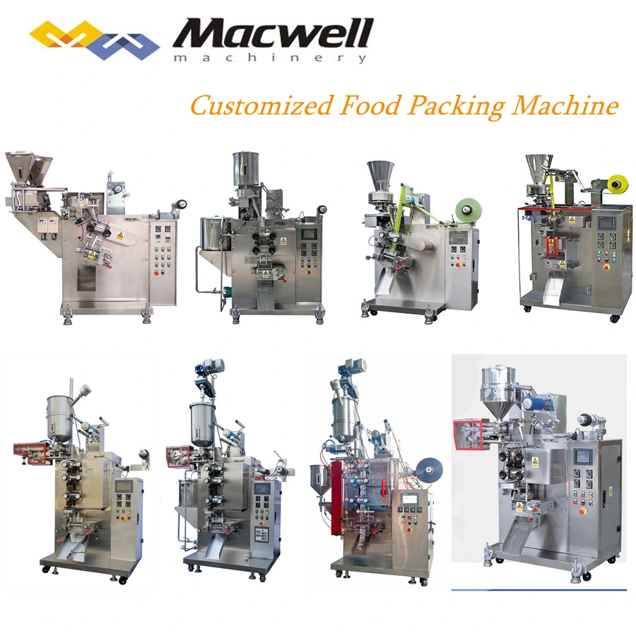 Macwell Automatic Sachet Pouch Vertical Sealing Filling Food Packaging Packing Machine with Sauce/Tomato Paste/Oil/Noodle Seasoning/Ketchup/Coffee/Peanut Butter