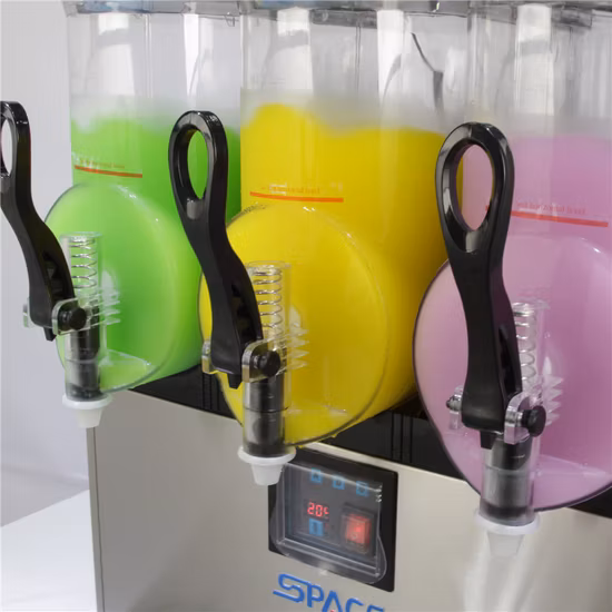 Máquina de bebidas congeladas de 3 tigelas com luzes LED